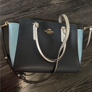 Coach metallic blue and navy  Bag